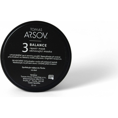 Tomas Arsov BALANCE Repair Mask Obnovujúca maska pre ochranu a obnovu končekov 50 ml