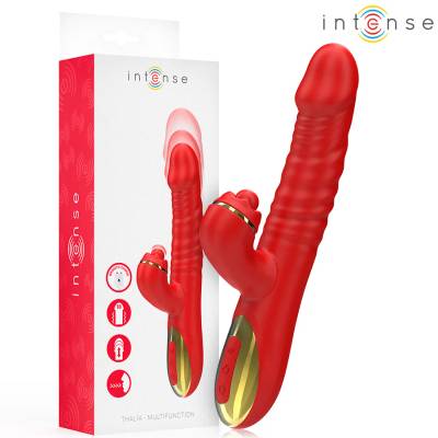 Многофункционален вибратор с тройно действие, 24, 5см - Intense Thalia (D-244488)