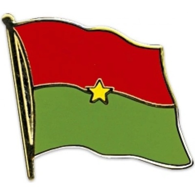 Odznak (pins) 20mm vlajka Burkina Faso - barevný