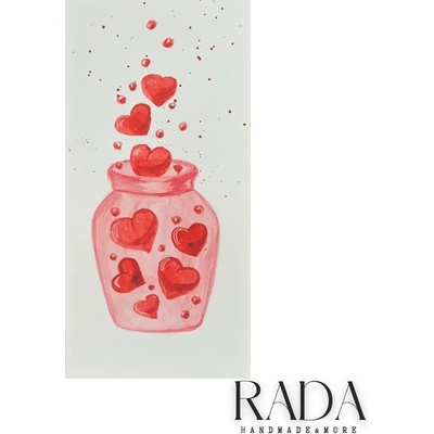 Ръчно изработена любовна картичка - Love Card #5 (LOVECARD05)