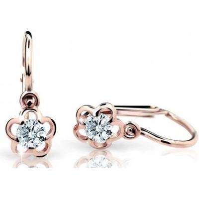 Cutie Diamonds kytičkové dětské náušnice z růžového zlata s brilianty DC1945-10-00-X-4