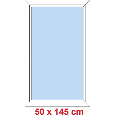 Soft Plastové okno 50x145 cm, FIX neotevíravé, Antracit struktura/bílá