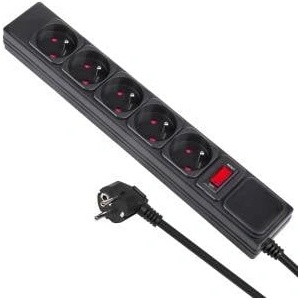 Maclean Power strip, 5 sockets with switch MCE219
