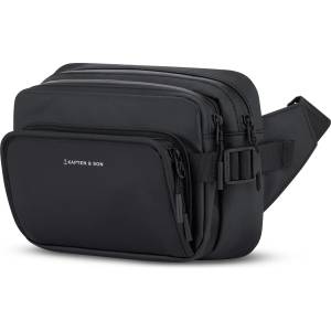 Kapten & Son Чанта за рамо Kapten & son Lisbon Crossbody Hip bag - All Black - размер One Size (510-5683-0111)