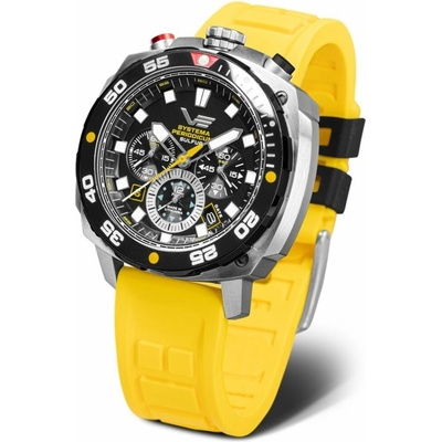 Vostok Europe VK67/650E725 Žlutý silikonový řemínek