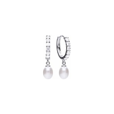 Diamonfire Luxusné strieborné náušnice E5898