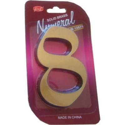 Číslo fasádne " 8 " bronz 125mm Bronz