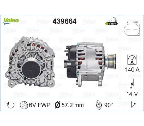 VALEO Alternátor 439664