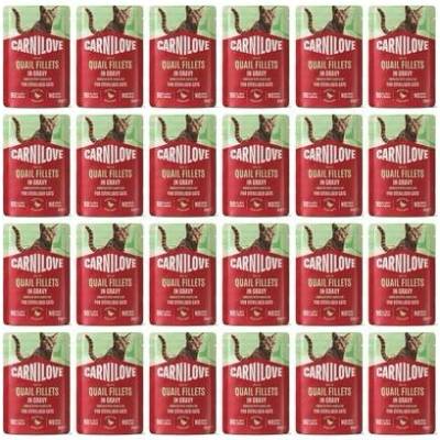 CARNILOVE Cat Pouch Gravy Quail Sterilised 24x85 g