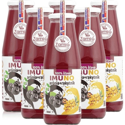 Zamio Imuno BIO Arónia & Rakytník 100% šťava 6 x 700ml