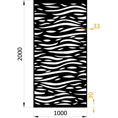 Plech vzor 1018, 1000 x 2000 x 2,5 mm, bez úpravy