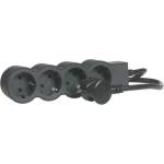 Legrand Разклонител 4x 2P+E Шуко, с кабел 3m, цвят Черен - Legrand Standart 694562 (694562)