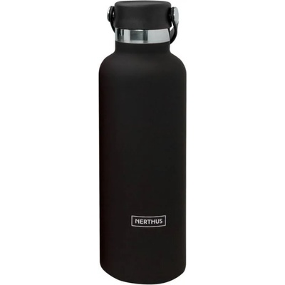 Nerthus 0, 75 л черна двустенна спортна бутилка с дръжка от Nerthus (VBFIH720)