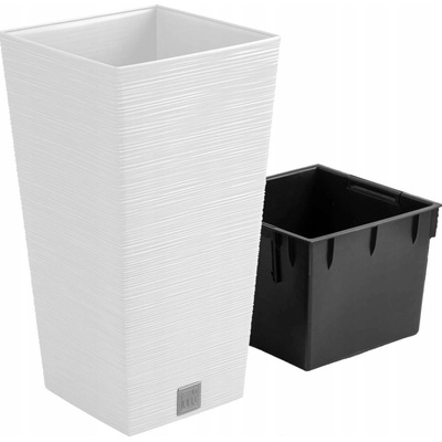 Prosperplast Květináč FURU SQUARE 26,5 cm bílý