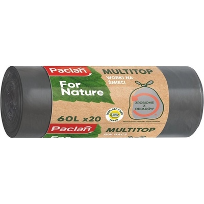 Paclan For Nature z recyklovaného odpadu 60 l 18 µm 20 ks