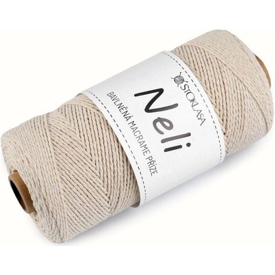 Bavlněná příze macrame Neli 240 g - režná světlá