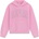 GUESS Суичър без цип за момиче с розов цвят с кристален надпис Guess