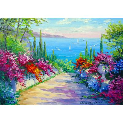- Puzzle Sunny Road to the Sea 1000 - 1 000 piese
