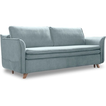 Miuform Светлосин кадифен разтегателен диван 225 cm Charming Charlie - Miuform (1316VR08)