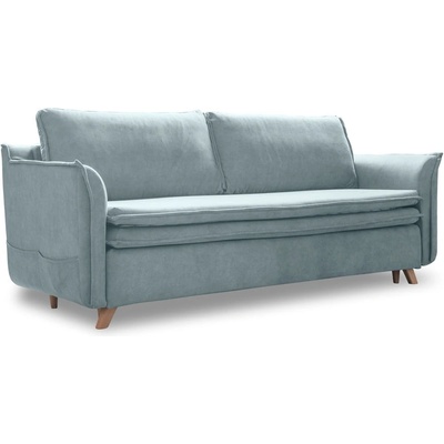 Miuform Светлосин кадифен разтегателен диван 225 cm Charming Charlie - Miuform (1316VR08)