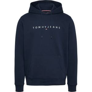 Tommy Hilfiger Суичър Tommy Jeans Mens Linear Logo Pull Over Hoodie - Dk Night Navy