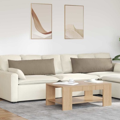 vidaXL Диван възглавници 2 pcs Таупе 120 x 40 cm текстил (42013811)