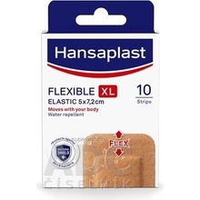 Hansaplast FLEXIBLE XL Elastic náplasť elastická, 5 x 7,2 cm 10 ks