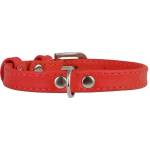 COLLAR Плосък кожен нашийник червен 21 - 29см, 12мм