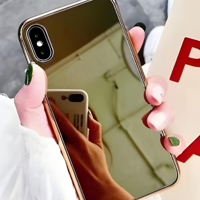 Huawei Лъскав огледален калъф за Huawei P Smart - Златен KP19672