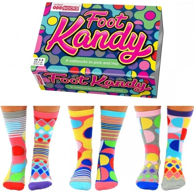 United Odd Socks dámske veselé ponožky FOOT KANDY