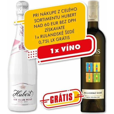 Hubert Ice Club Rosé Demi Sec 11,5% polosuchý 0,75 L