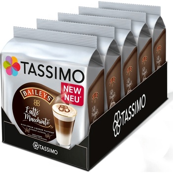 Douwe Egberts Tassimo Jacobs Baileys Latte Macchiato 16 броя (8 напитки) кашон 5 опаковки