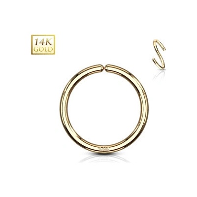 Šperky4U zlatý piercing kruh ZL01180-0807-YG