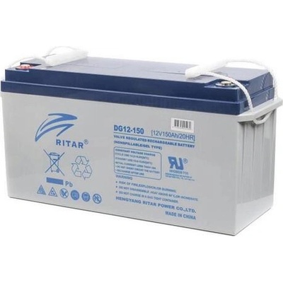 Ritar Оловна гелова батерия RITAR (DG12-150), 12V, 150Ah, 483 / 170 /241 mm F12/M8 RITAR, За соларни системи (RITAR-DG12-150)