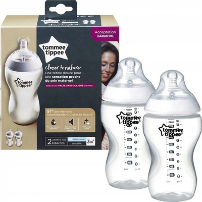 Tommee Tippee Láhve 3m+ růžové 340 ml 2ks v balení