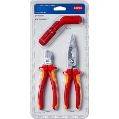 KNIPEX Sada kleští 3-dílná (odizol.nástroj + kleště), knipex 003130bkv01 – Zboží Dáma