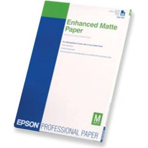 Epson Enhanced Matte Paper C13S041718, 21x29, 7 см, A4, 250 бр. , мастиленоструен, бял, фотохартия (C13S041718)