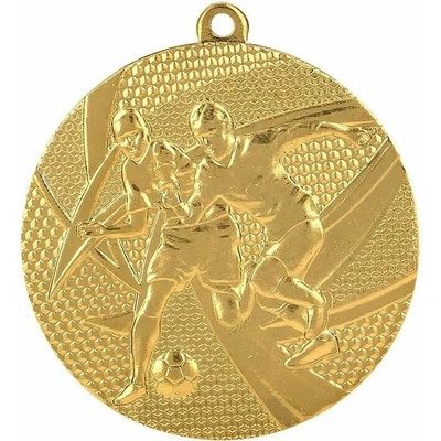 MMC15050 Medaila kovová Futbal ø 50mm zlatá