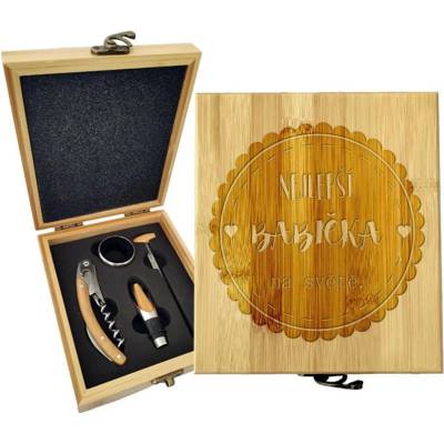 Sablio Dárková sada na víno Nejlepší babička: 147×168×49 mm