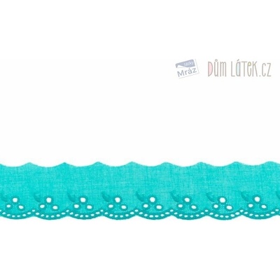 Madeira štykování tmavá tyrkysová, šíře 4 cm – Zboží Dáma