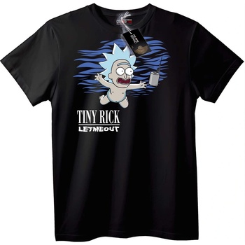 NOONEBRAND Тениска Tiny Rick Пусни ме - S, White