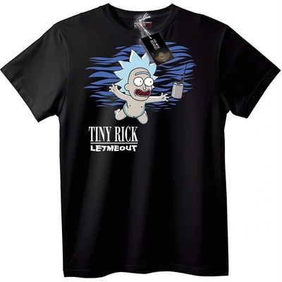 NOONEBRAND Тениска Tiny Rick Пусни ме - S, White