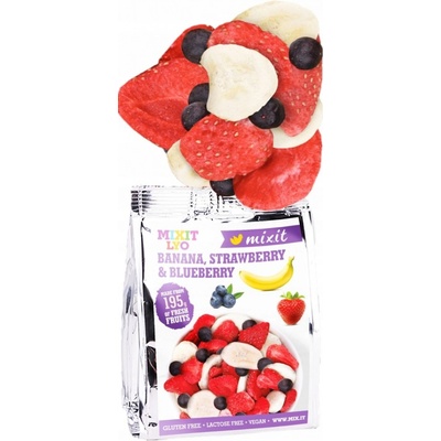 Mixit Chrumkavé ovocie do vačku banán + jahoda 23 g