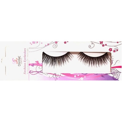 DIVINE cosmetics EL39 Umelé riasy s 1 g priehľadným lepidlom