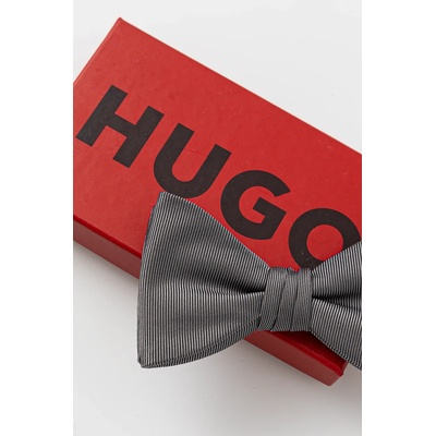 HUGO Копринена папийонка hugo в сиво 50520667 (50520667)