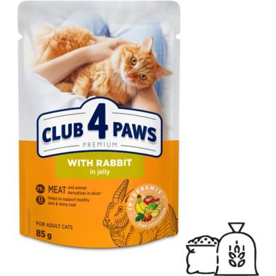 CLUB 4 PAWS Premium S králikom v želé 85 g