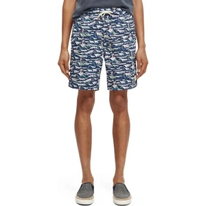 Scotch & Soda Бански гащета Scotch & soda Long Length Printed swimming shorts - Blue (Blue Wave Surf Aop)