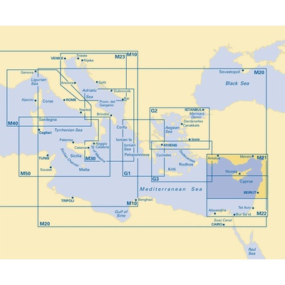 Námořní Imray M21 Eastern Mediterranean Passage Chart - South Coast of Turkey, Syria, Lebanon & Cyprus IMM21