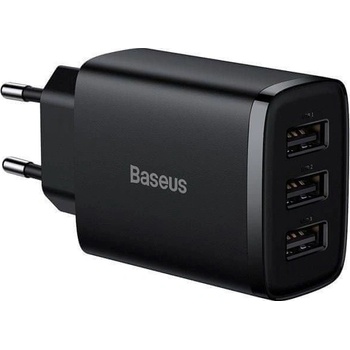 BASEUS Nabíjačka do siete Compact 3xUSB 17W CCXJ020101, čierna