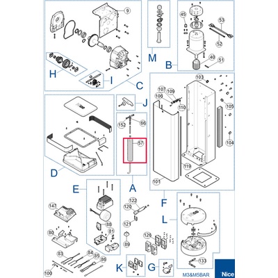 PMD2248R01.4610 pružina pro M3BAR/M5BAR